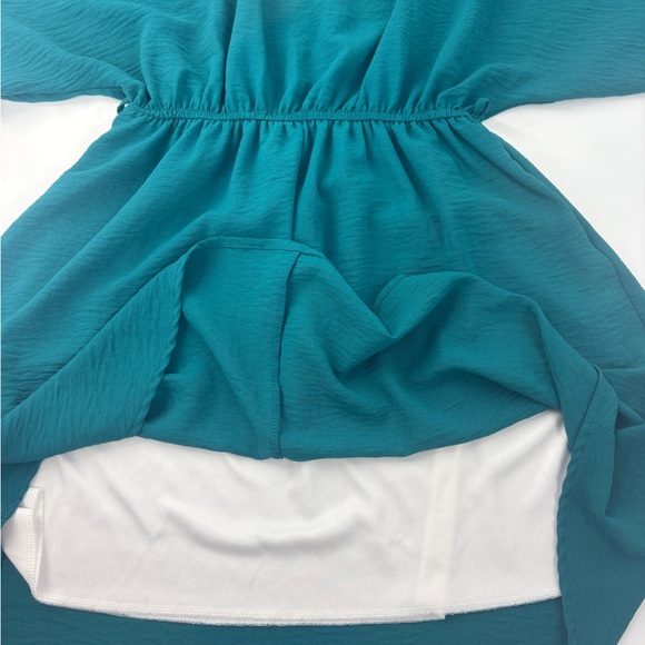 Pixi + Ivy Teal V-Neck Dress - Picture 10 of 10